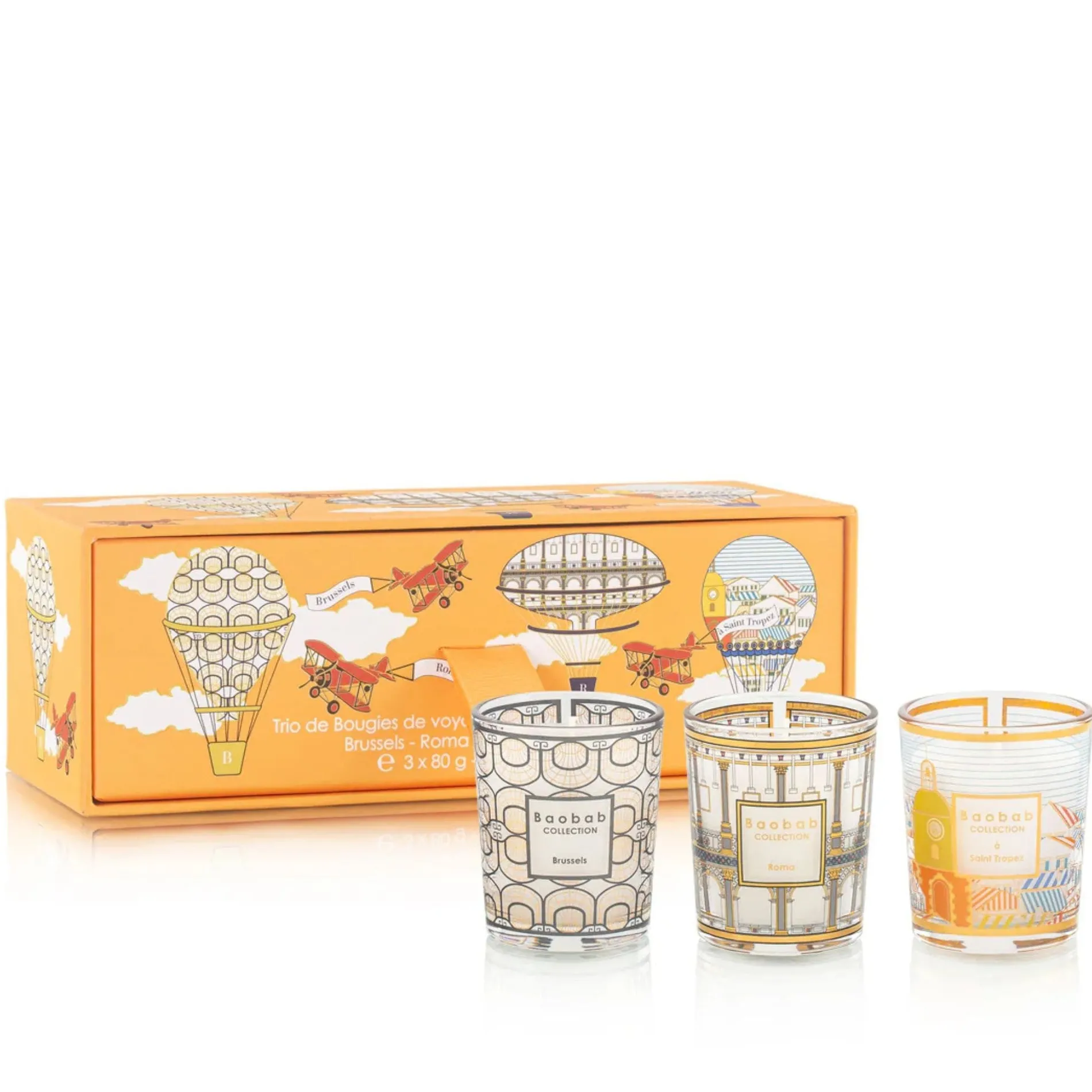 baobab /bougie trio b-r-st orange Fashion